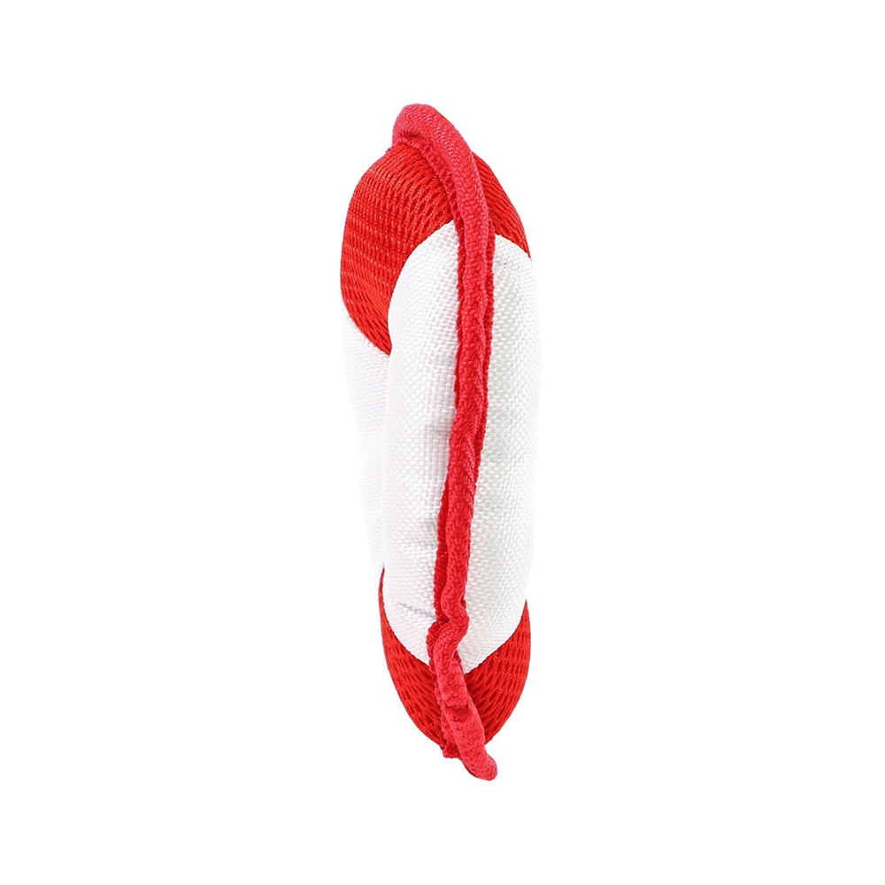 Hundespielzeug Flying Disc, weiß/rot, S