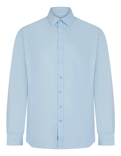 Henbury - Men´s Long Sleeved ´Cotton Feel´ Coolplus® Shirt - Light Blue
