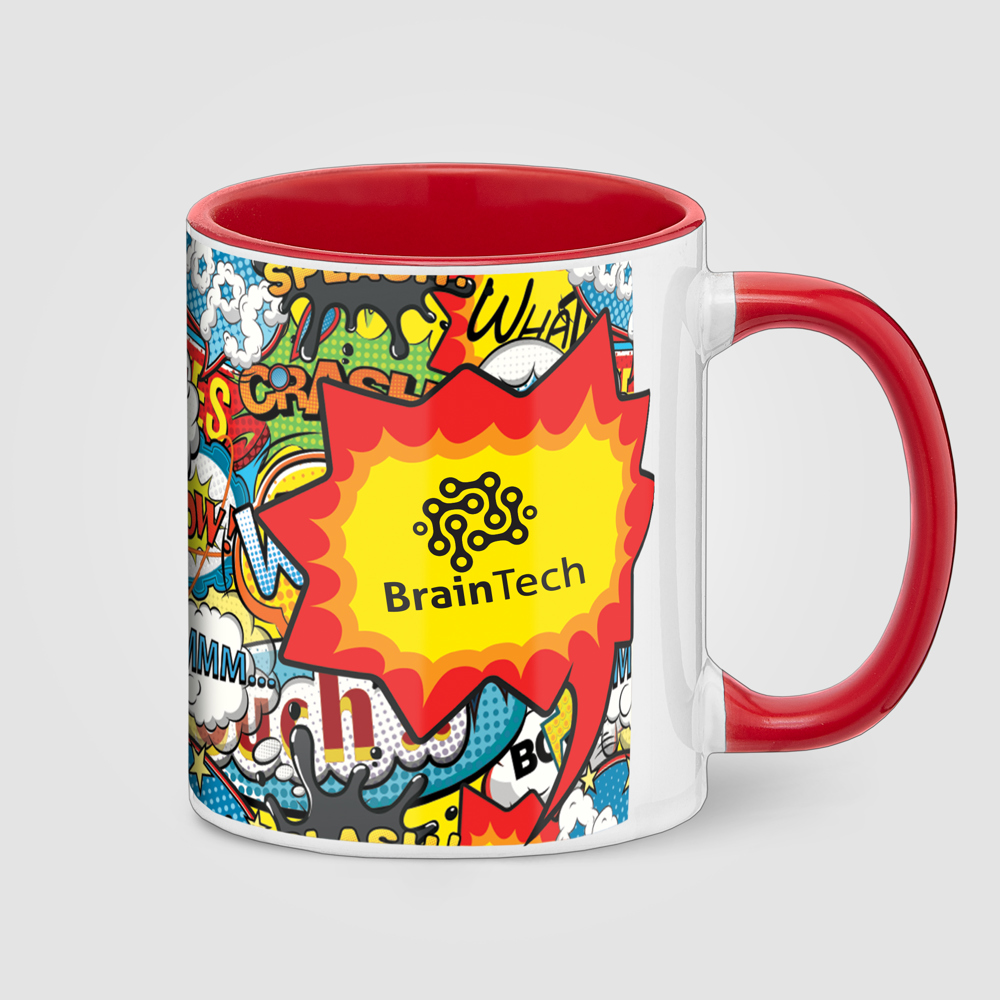 355 ml SimpliColour Keramiktasse mit ColourPop - Weiß (#ffffff)