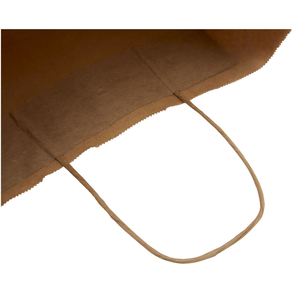 Kraftpapiertasche 80 g/m² mit gedrehten Griffen – 25 × 11 × 32 cm