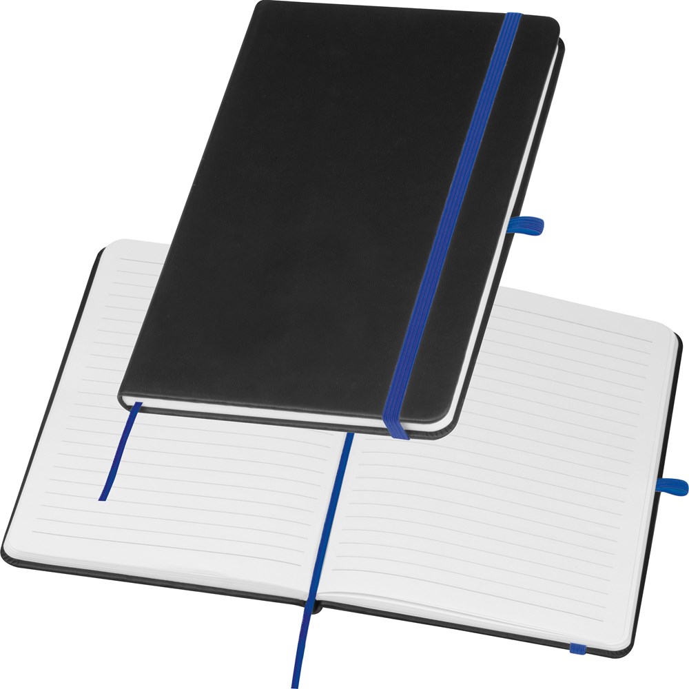 A5 Notizbuch mit farbiger Gravur SILKE - Blau