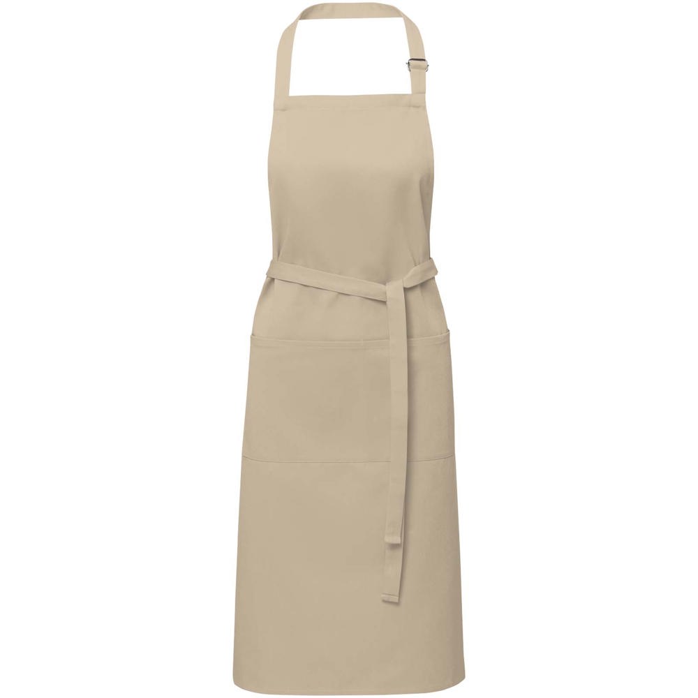 Andrea 240 g/m² Schürze mit verstellbarem Nackenband - oatmeal