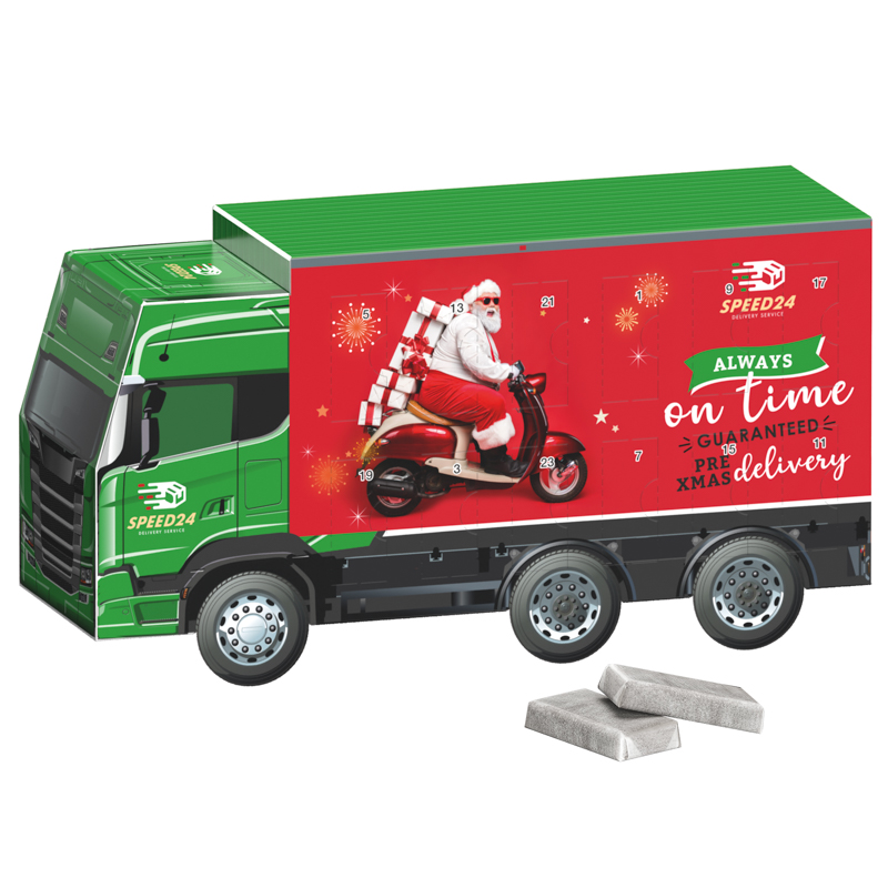 Adventskalender LKW, Alpenmilch-Schokotäfelchen