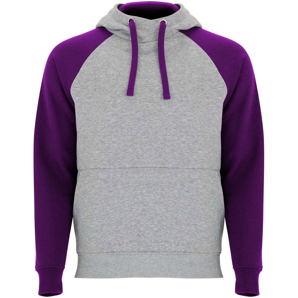 Badet 280 g/m² zweifarbiger Kapuzenpullover Unisex - heather grau, lila