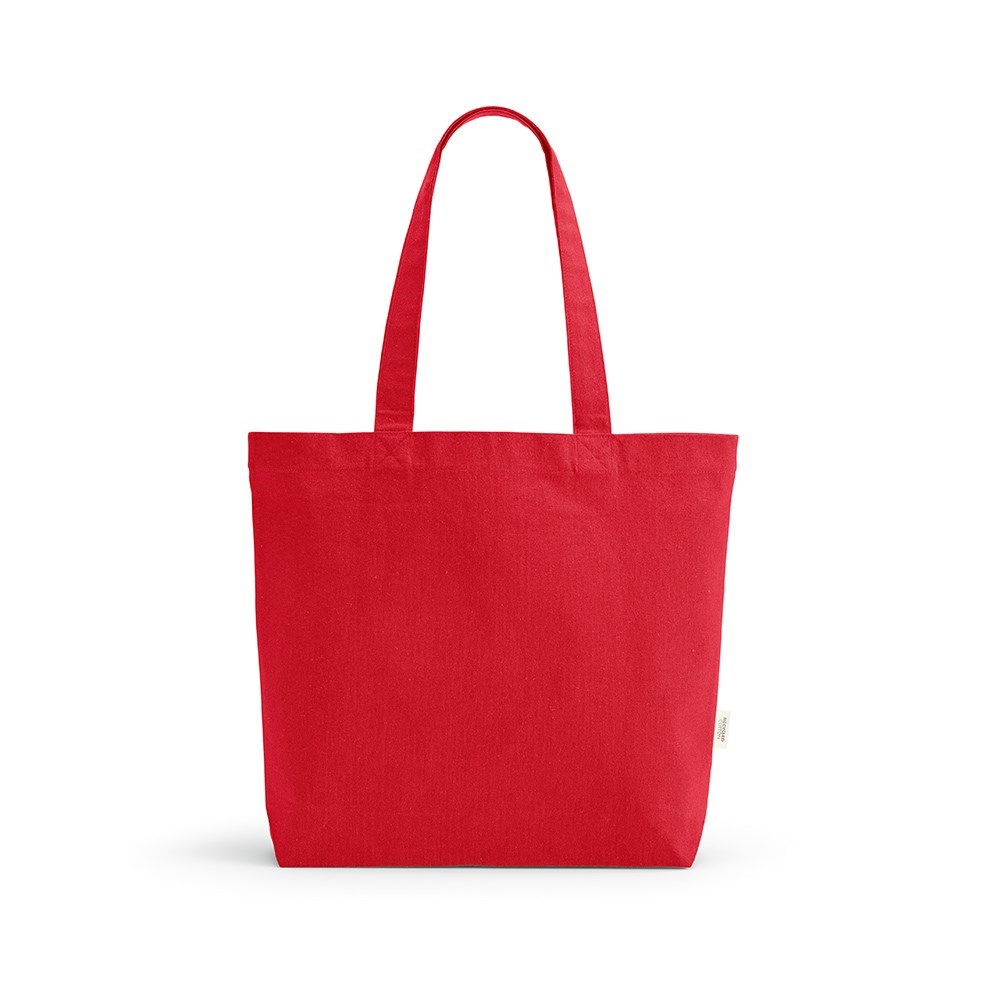 Aconcagua Einkaufstasche recy.Baumwolle (280 g/m²). Mit Bodenfalte - Rot