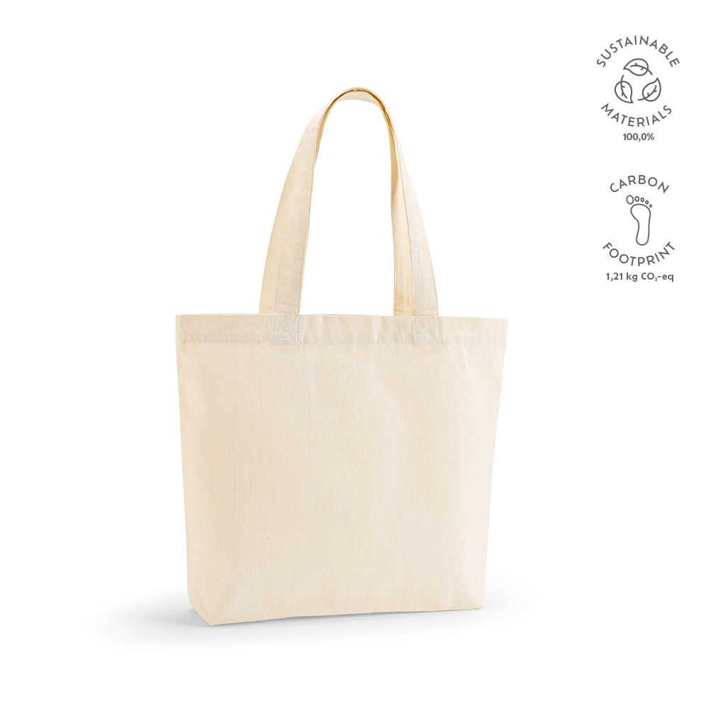 Aconcagua Einkaufstasche recy.Baumwolle (280 g/m²). Mit Bodenfalte - Natur