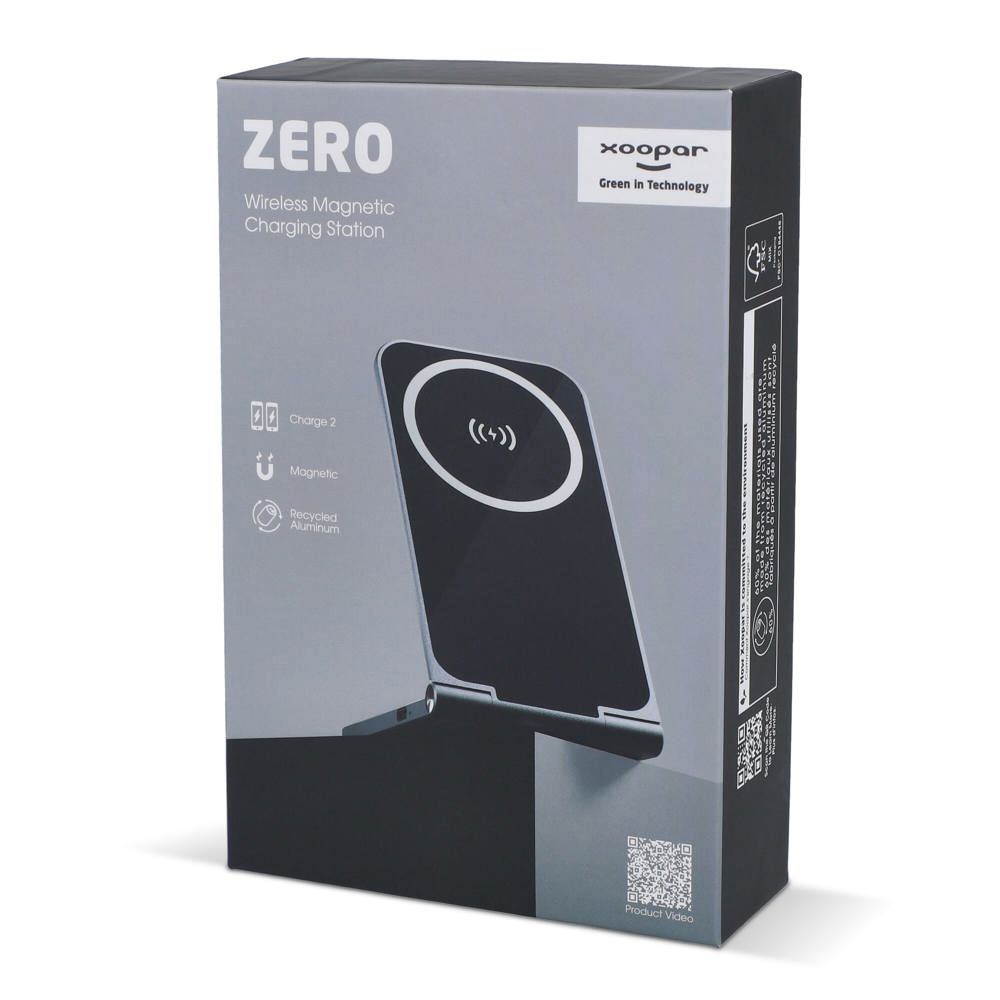 2255 -Xoopar Zero 2 in 1 Drahtloses Ladegerät Kompatibel mit MagSafe