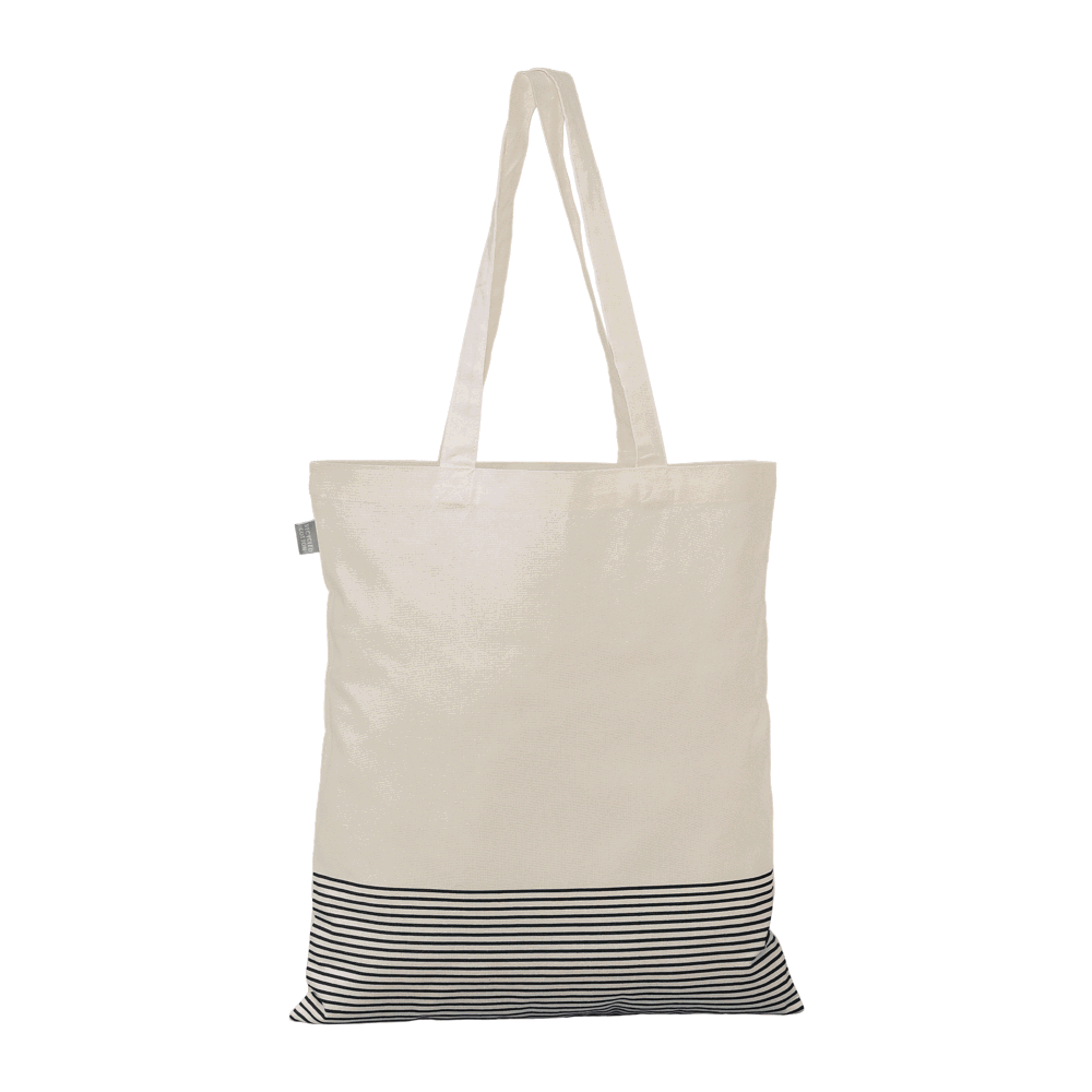 Aro Tragetasche mit Micro-Streifen aus 170 g/m²recycelter Baumwolle - 9,7 L