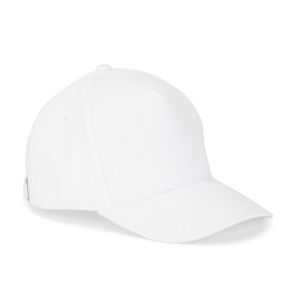 ASHTON. Kappe aus 100% Baumwolle (260gsm) mit 5 Segmenten - Weiß