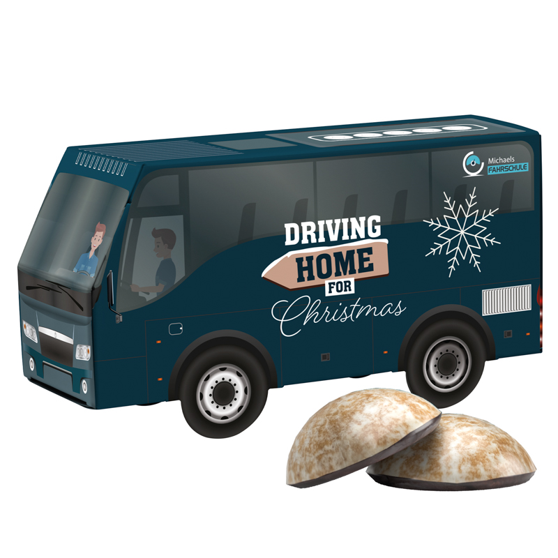 3D Präsent Bus Weihnachten