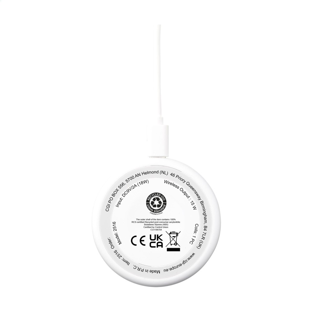 All-in-one RCS Recycled 15W Magnetic Wireless Charger