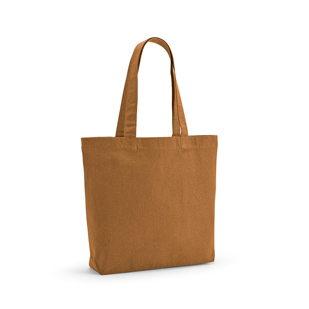 Aconcagua Einkaufstasche recy.Baumwolle (280 g/m²). Mit Bodenfalte - Braun