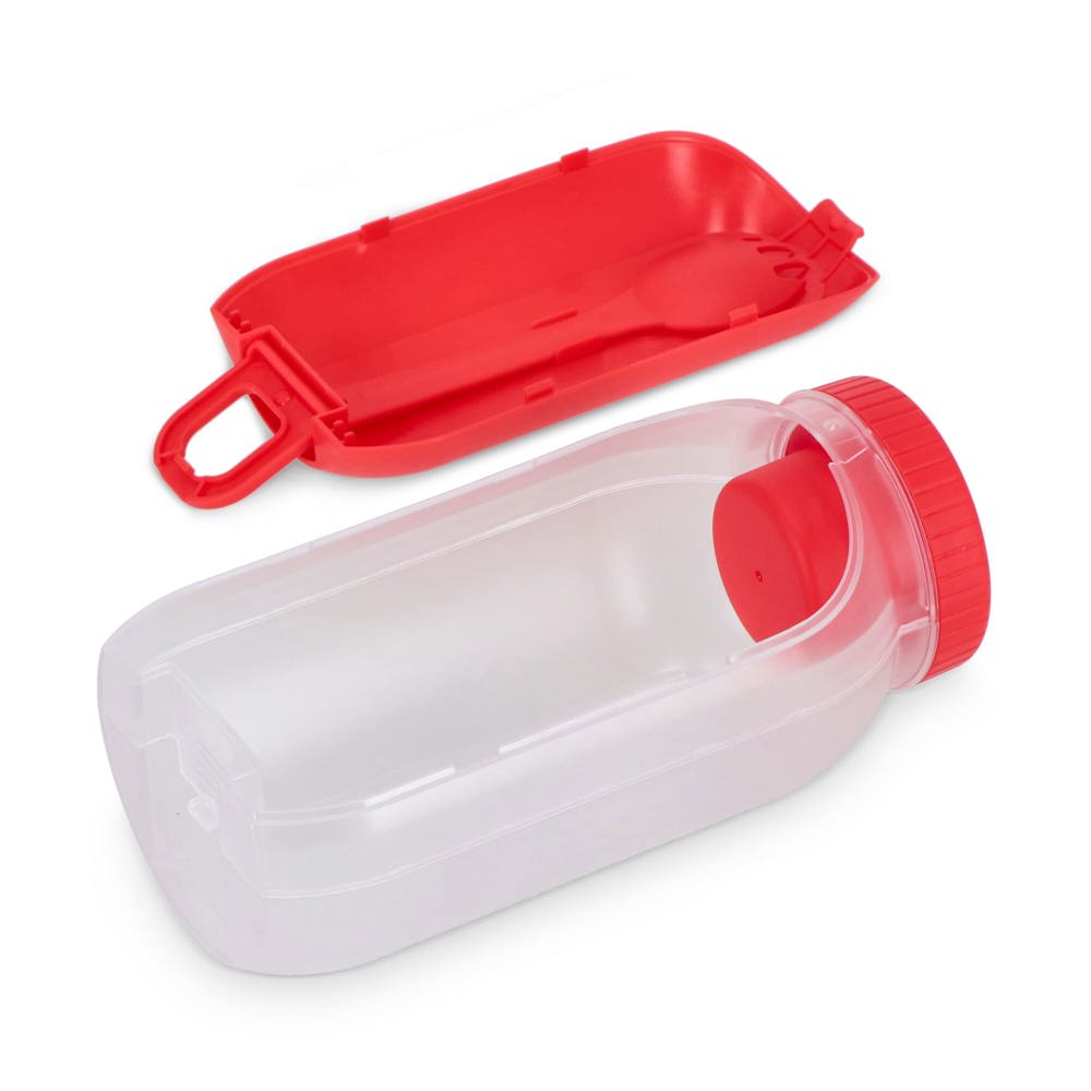 All-in-One-Lunchbox mit Soßenfach und Löffel-Gabel