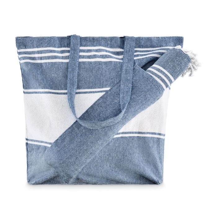 HUMMUM - Hamamtuch-Set 50X14X38cm - Blau