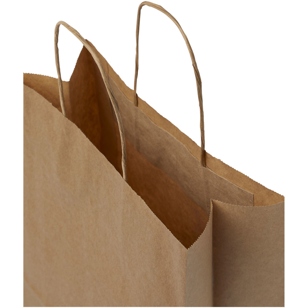 Kraftpapiertasche 80 g/m² mit gedrehten Griffen – 25 × 11 × 32 cm