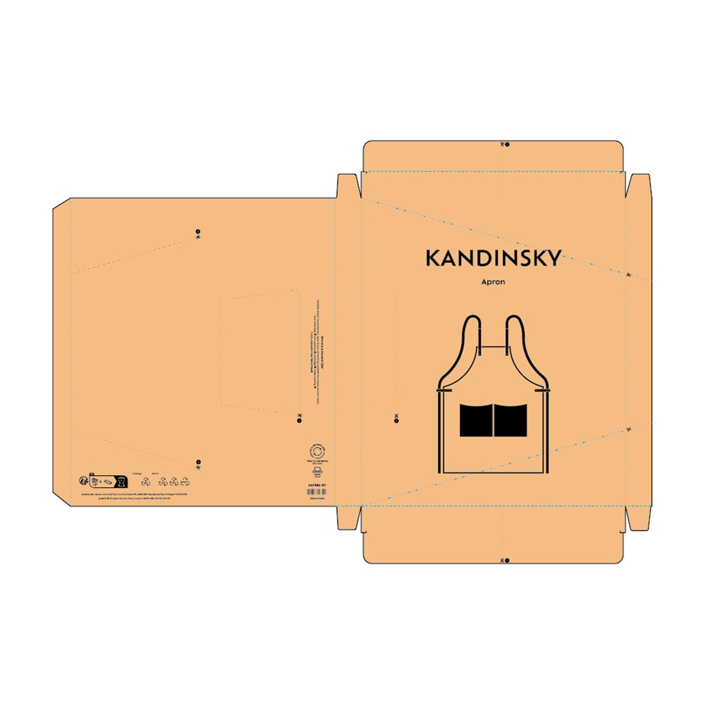 Kandinsky Schürze aus recy.Baumwolle 280 g/m² mit rPU-Details - Natur