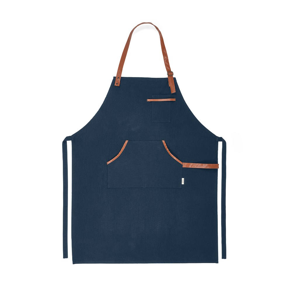 Goya Schürze aus recy.Baumwolle 300 g/m² mit rPU-Details - Marineblau