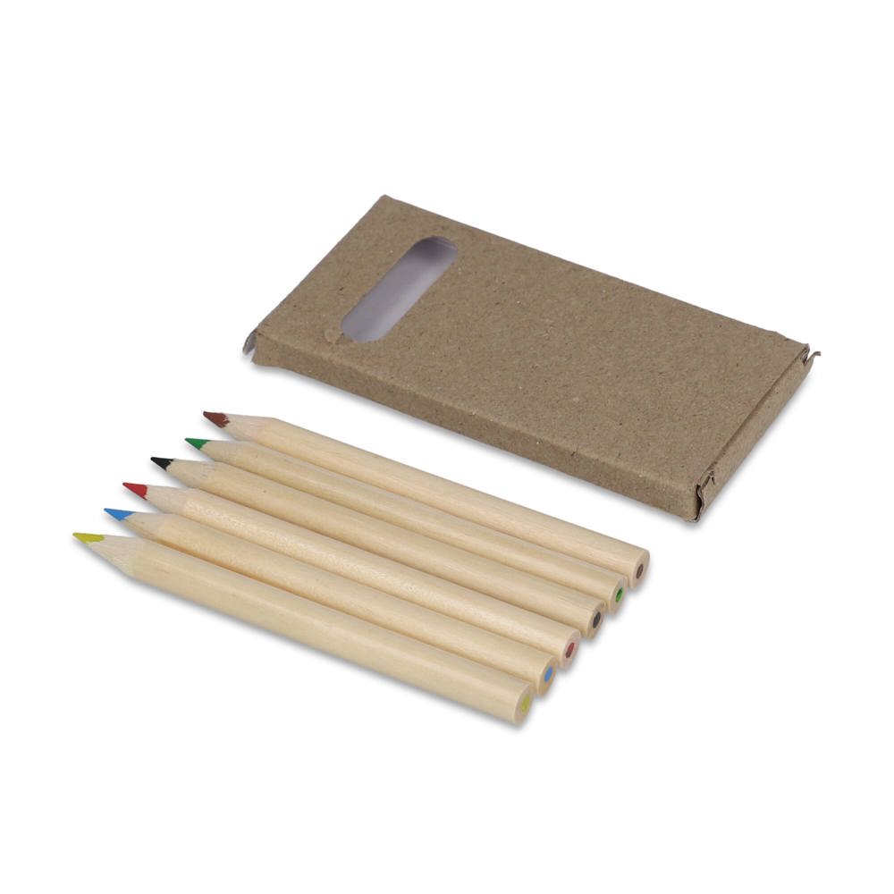 6 Buntstifte in Kraftbox