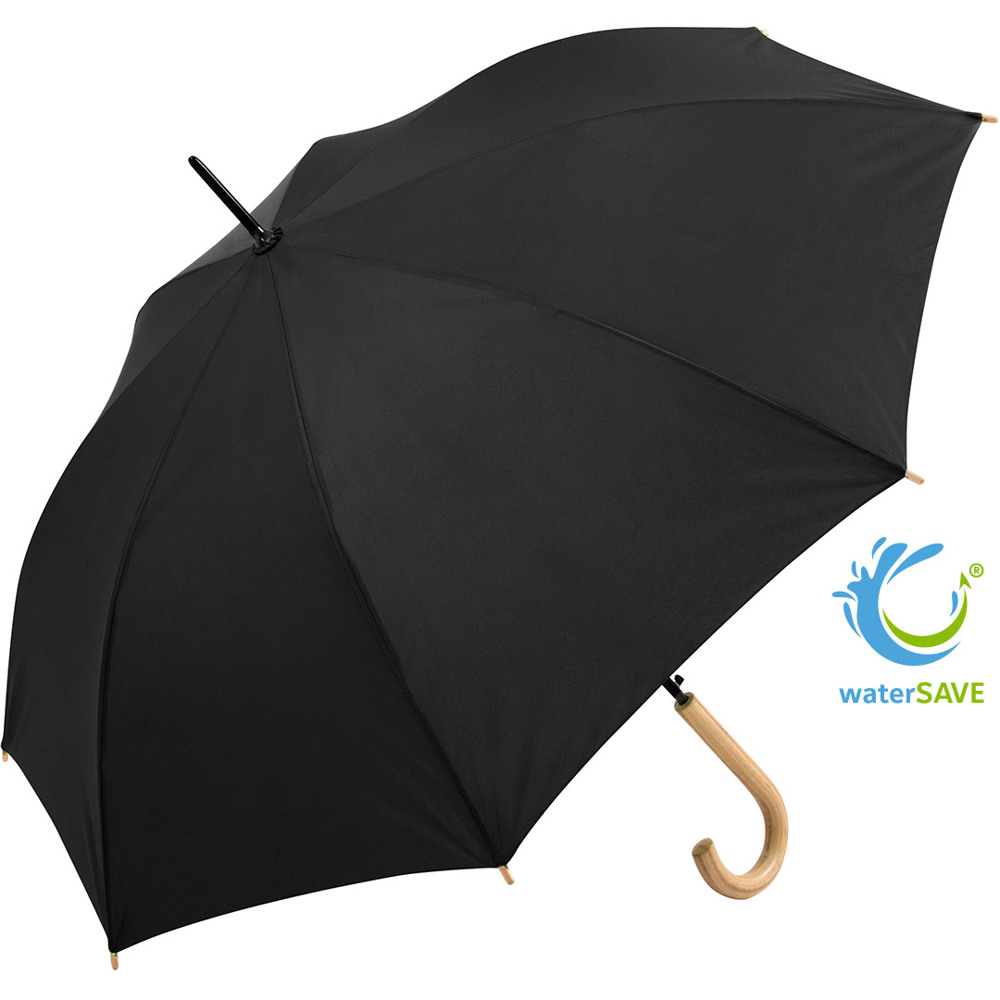 1134 AC-Stockschirm ÖkoBrella - schwarz wS