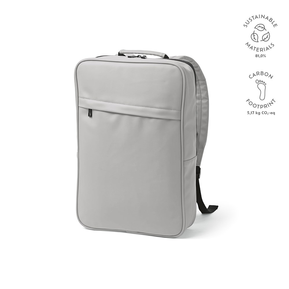 Amsterdam 16L Rucksack aus rPU uns rPET. Laptops bis 17" - hellgrau