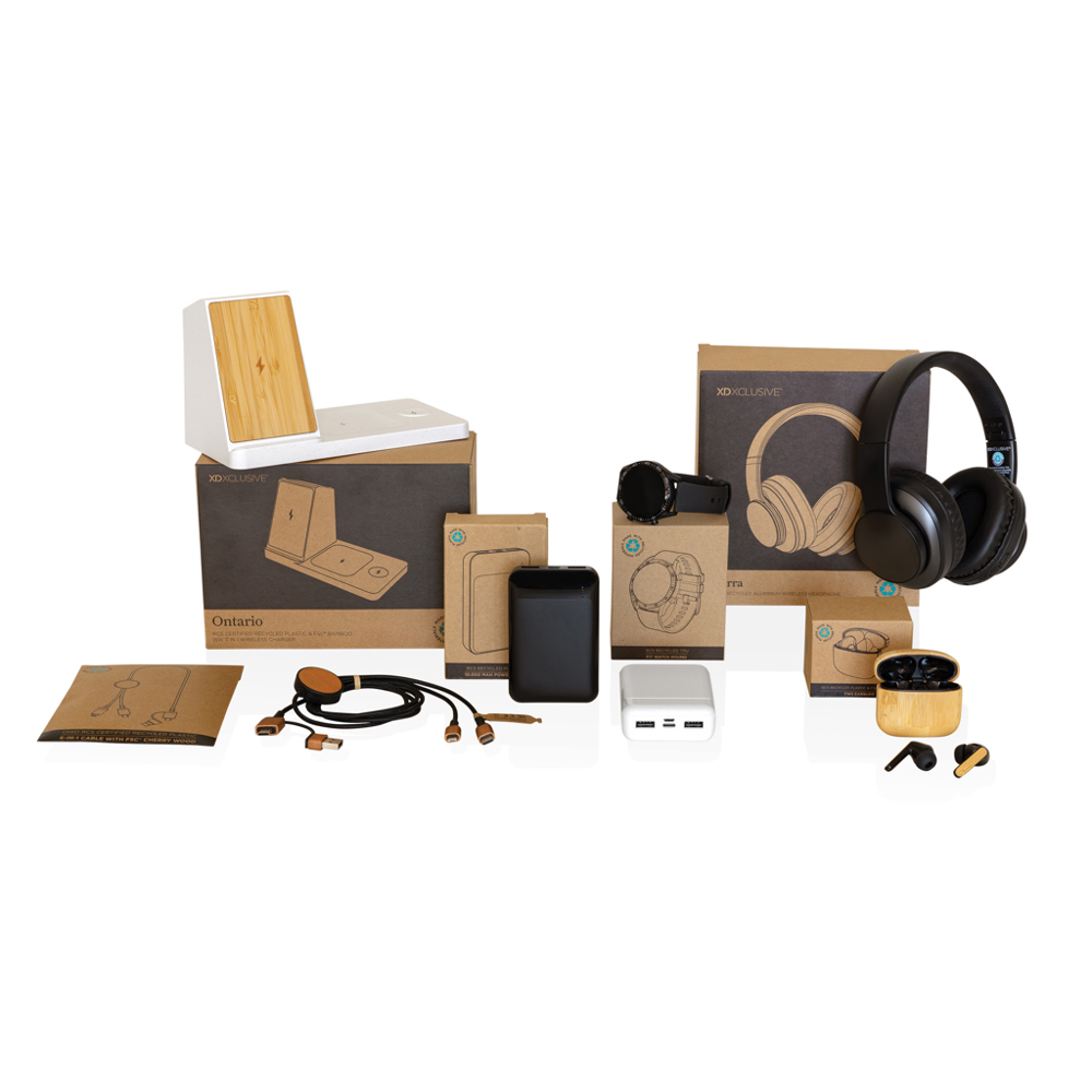 10.000 mAh Powerbank aus RCS Standard recyceltem Kunststoff