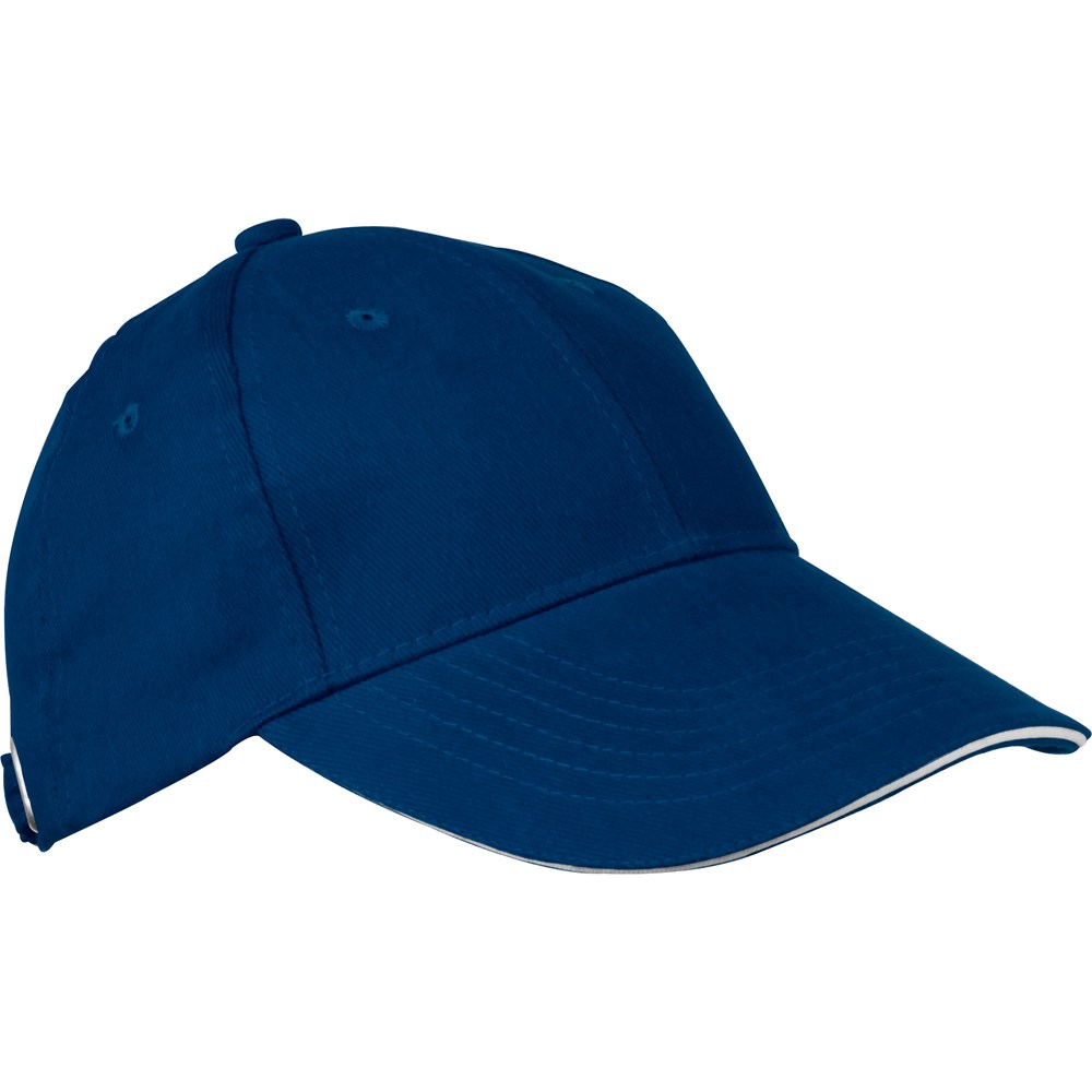6 Panel Sandwich Baseball Cap CURTIS - dunkelblau