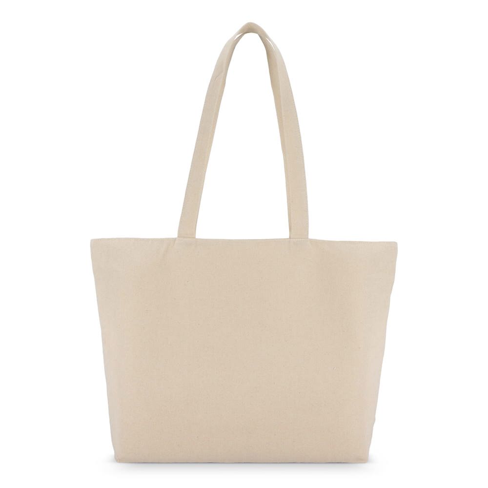 Baumwoll-Tragetasche mit Reißverschluss OEKO-TEX® 47 x 11 x 35cm 320g/m²