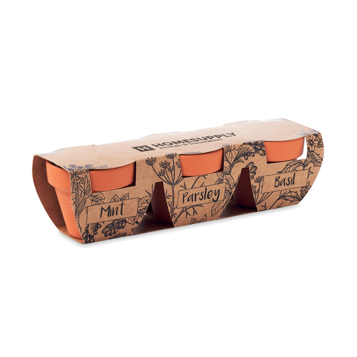 FLOWERPOT - Terracotta-Set Kräuter