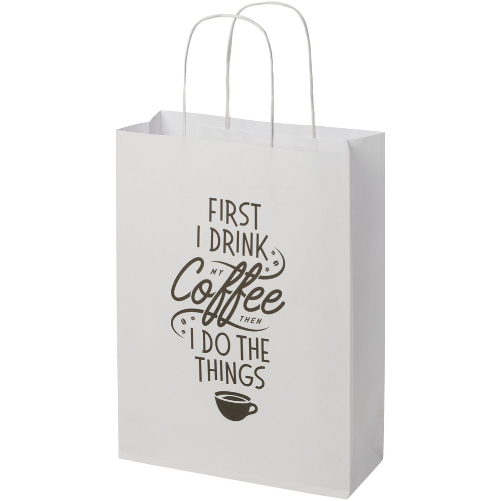 Kraftpapiertasche 120 g/m² mit gedrehten Griffen – 24 × 9 × 32 cm