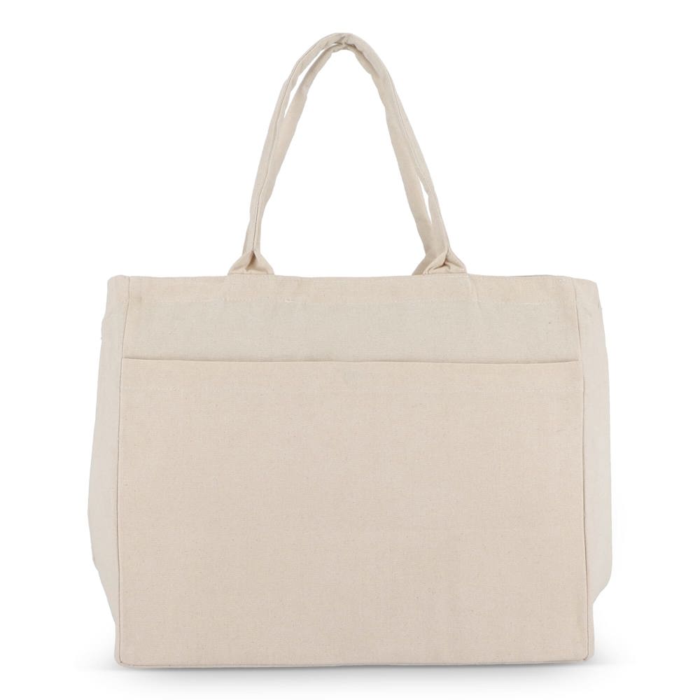 Baumwoll-Tragetasche mit Reißverschluss OEKO-TEX® 39 x 24 x 34cm 320g/m²