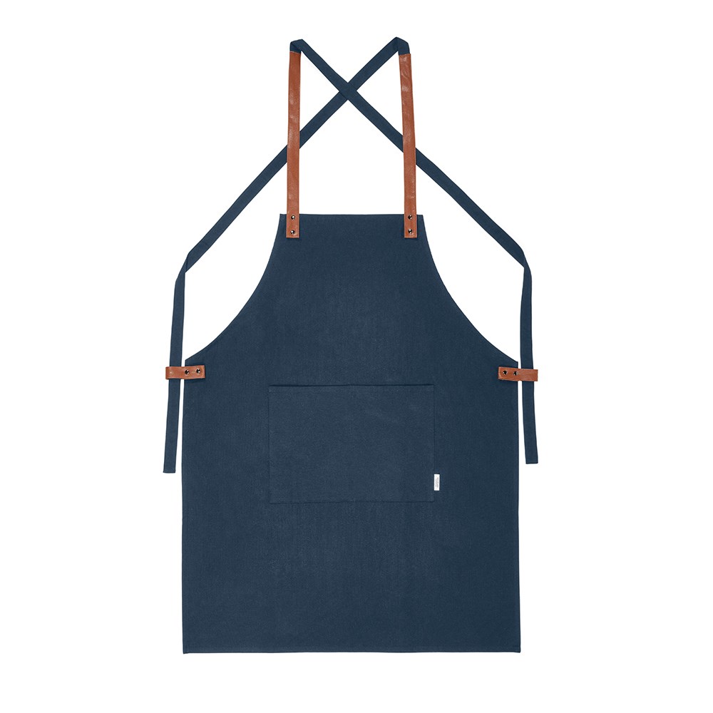 Kandinsky Schürze aus recy.Baumwolle 280 g/m² mit rPU-Details - Marineblau