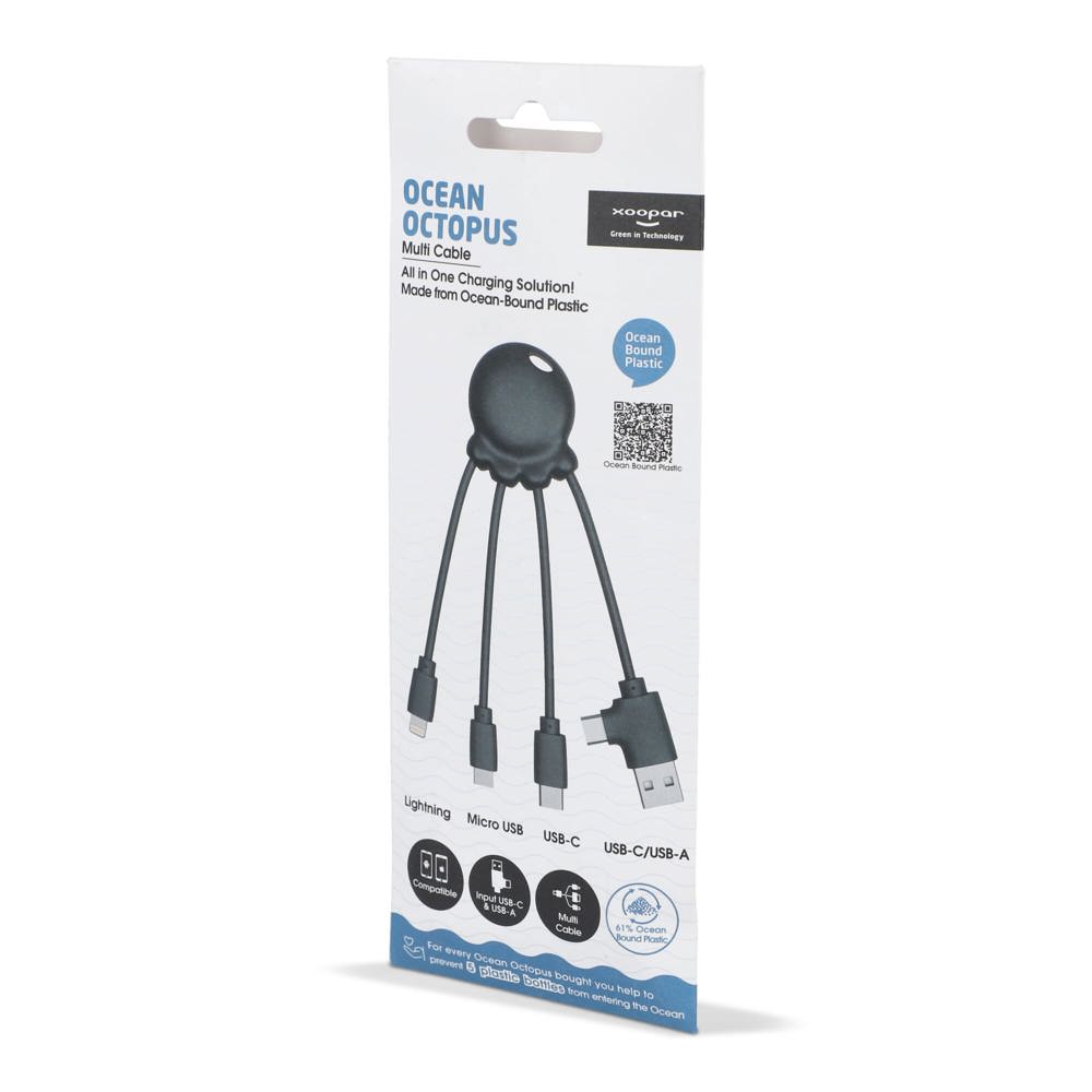 4009| Xoopar Eco Octopus Ladekabel Ocean Bound Plastic