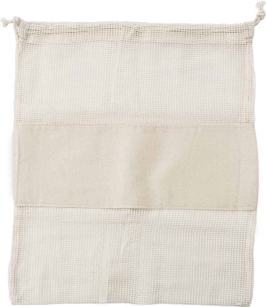 Set aus drei wiederverwendbaren Taschen aus Baumwollgewebe Adele - Khaki