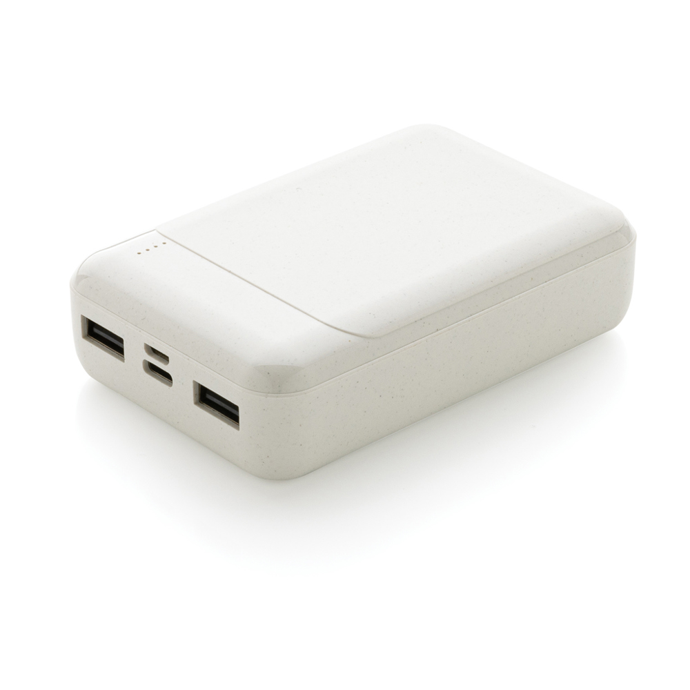 10.000 mAh Powerbank aus RCS Standard recyceltem Kunststoff
