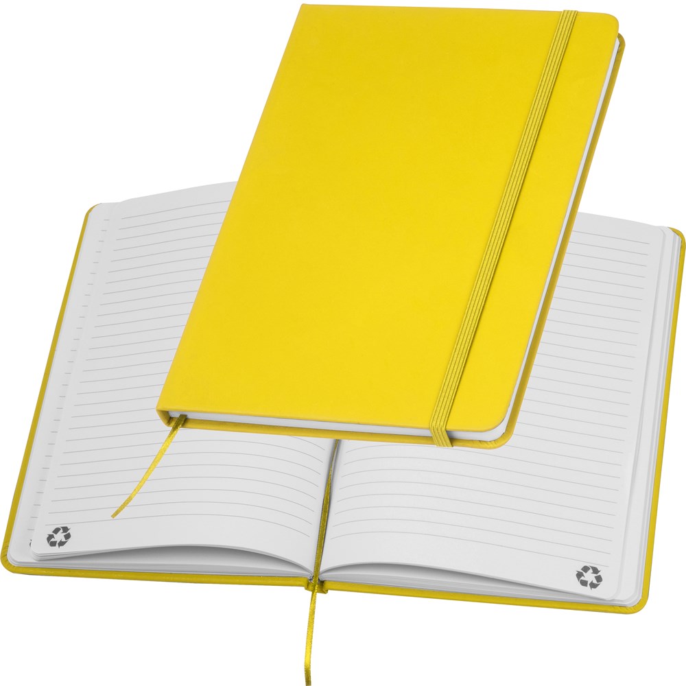 A5 Notizbuch aus recyceltem Papier DOMINIK - gelb