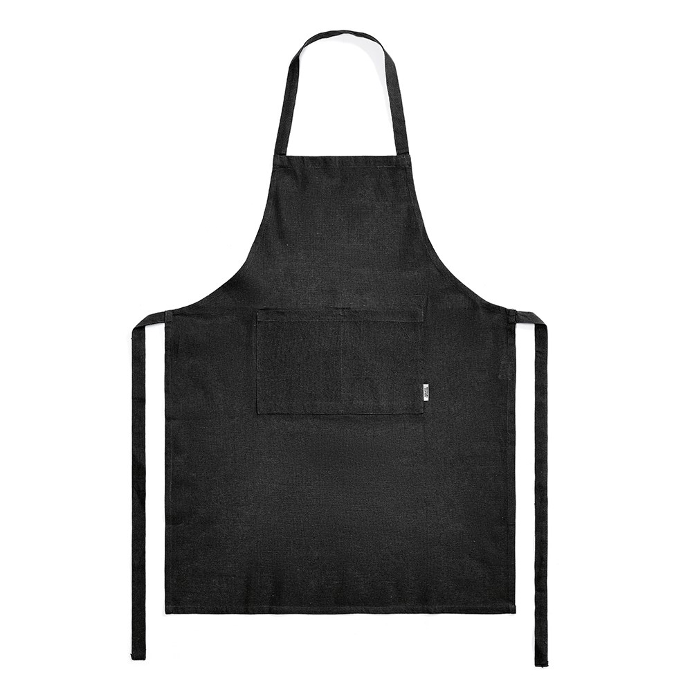 Rubens Schürze aus recy.Baumwolle 180 g/m² - Schwarz