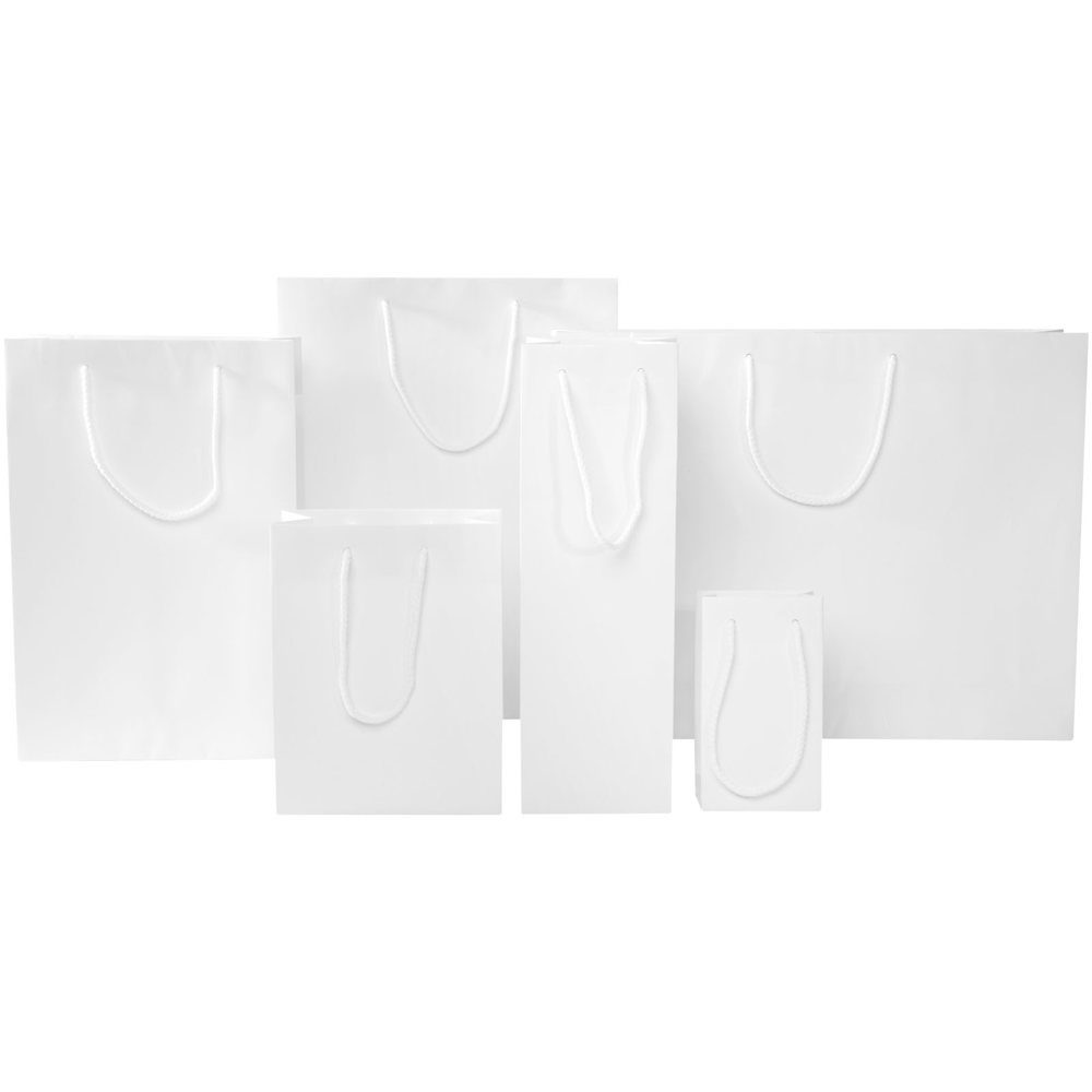 Handgefertigte 170 g/m² Integra-Papiertüte mit Kunststoff Kordelgriffen – 45 × 10 × 35 cm