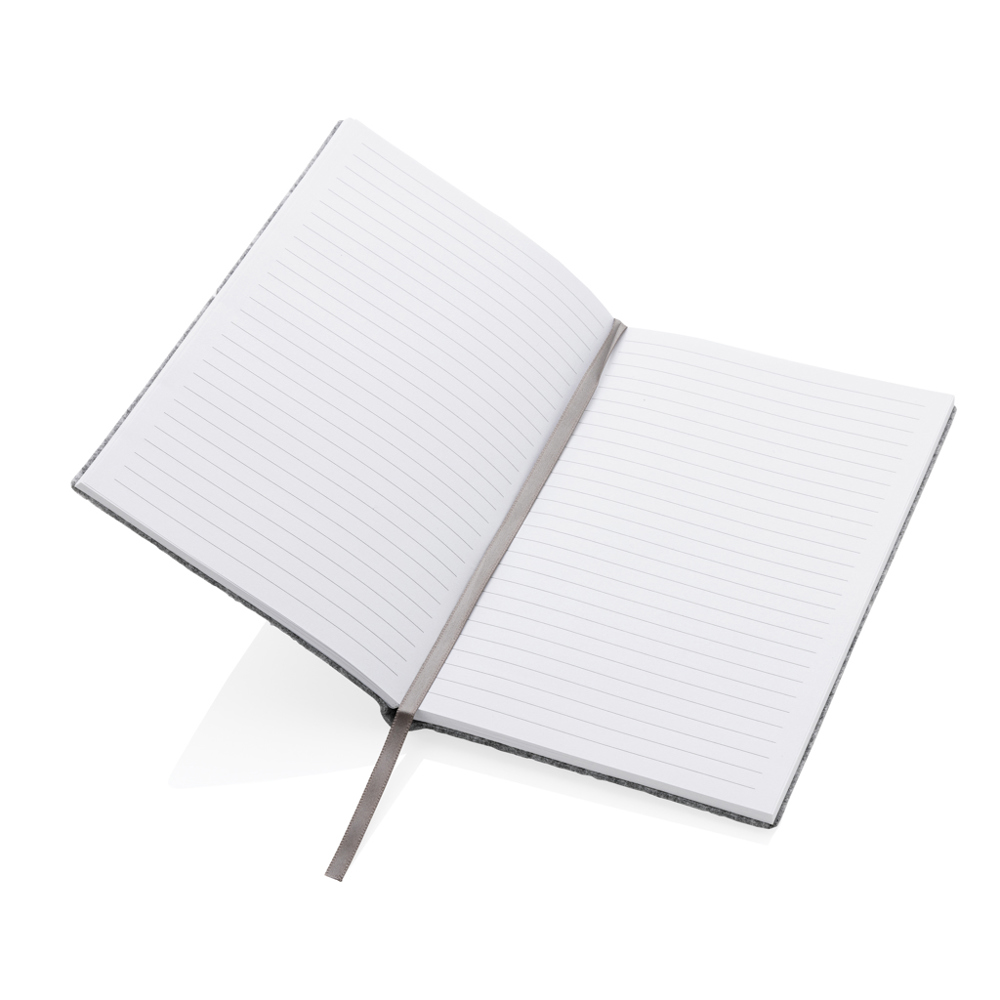 A5-Softcover-Notizbuch aus GRS zertifiert recyceltem Filz