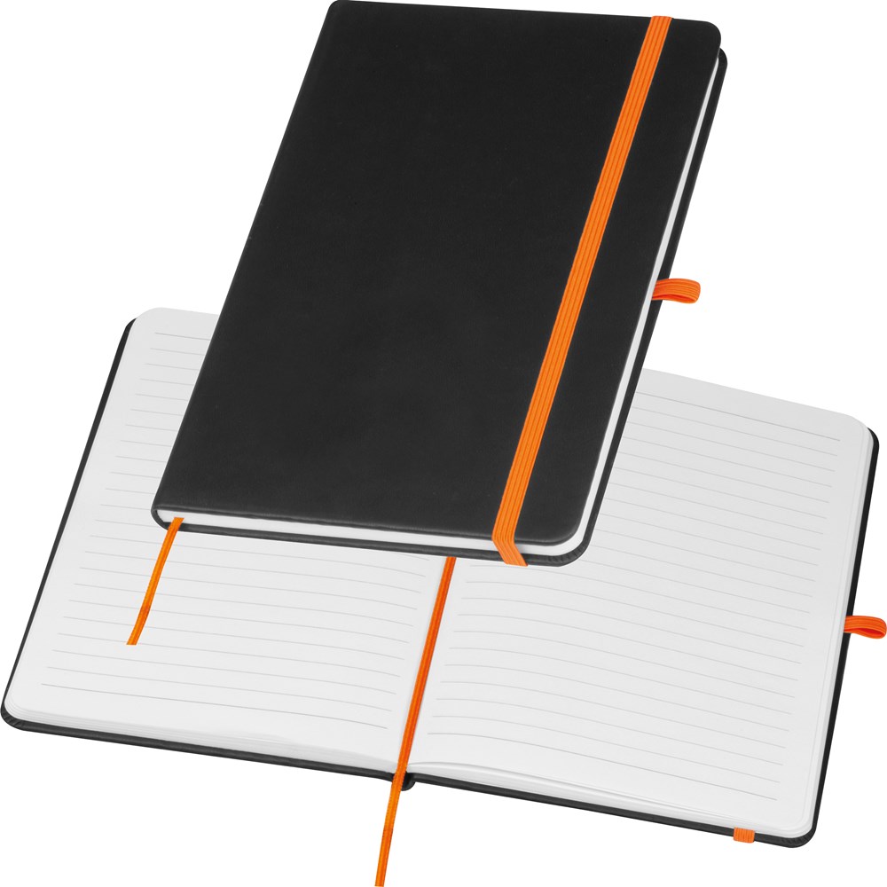 A5 Notizbuch mit farbiger Gravur SILKE - Orange