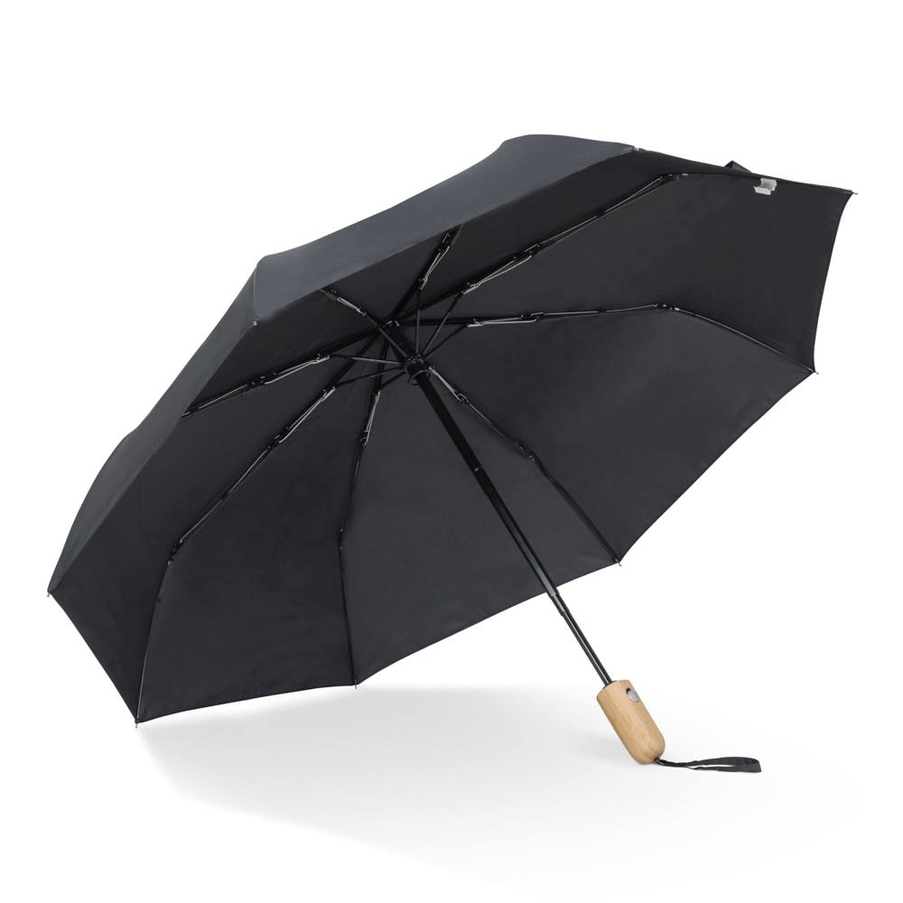 21” faltbarer Regenschirm aus R-PET -Material mit Automatiköffnung