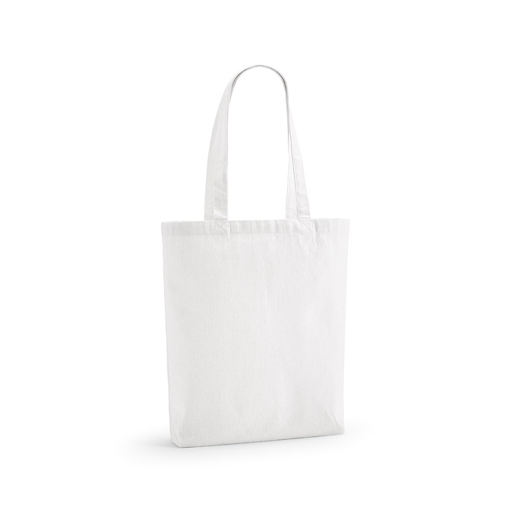 Annapurne Einkaufstasche recy.Baumwolle (180 g/m²). Mit Bodenfalte - Weiß