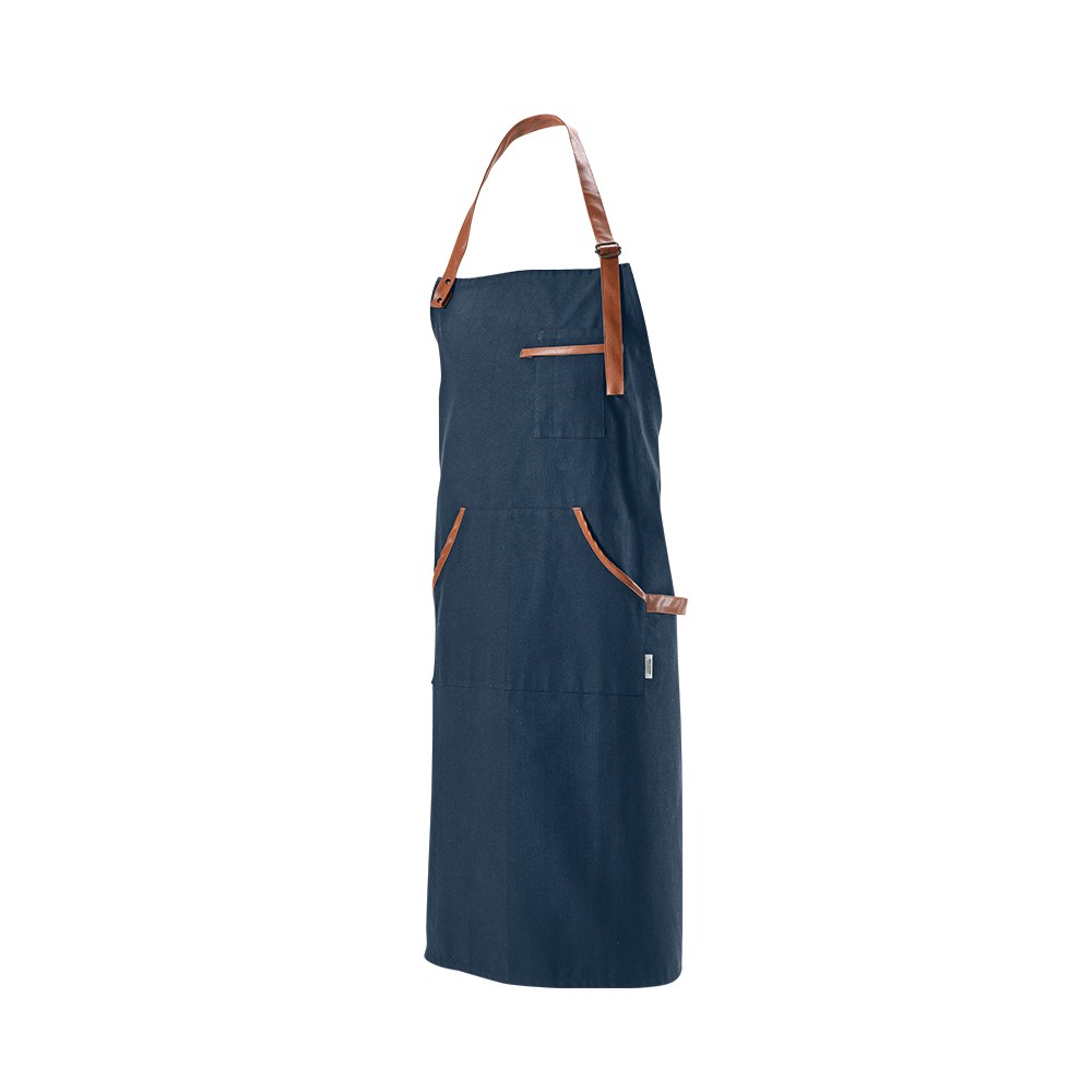 Goya Schürze aus recy.Baumwolle 300 g/m² mit rPU-Details - Marineblau