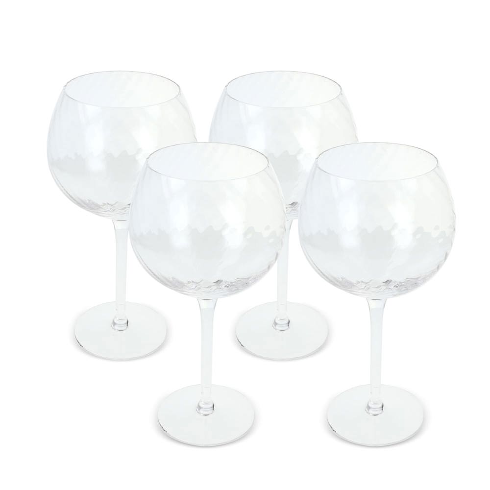 Byon Opacity 4er-Set Weingläser mit stilvollem Glasmuster 470ml