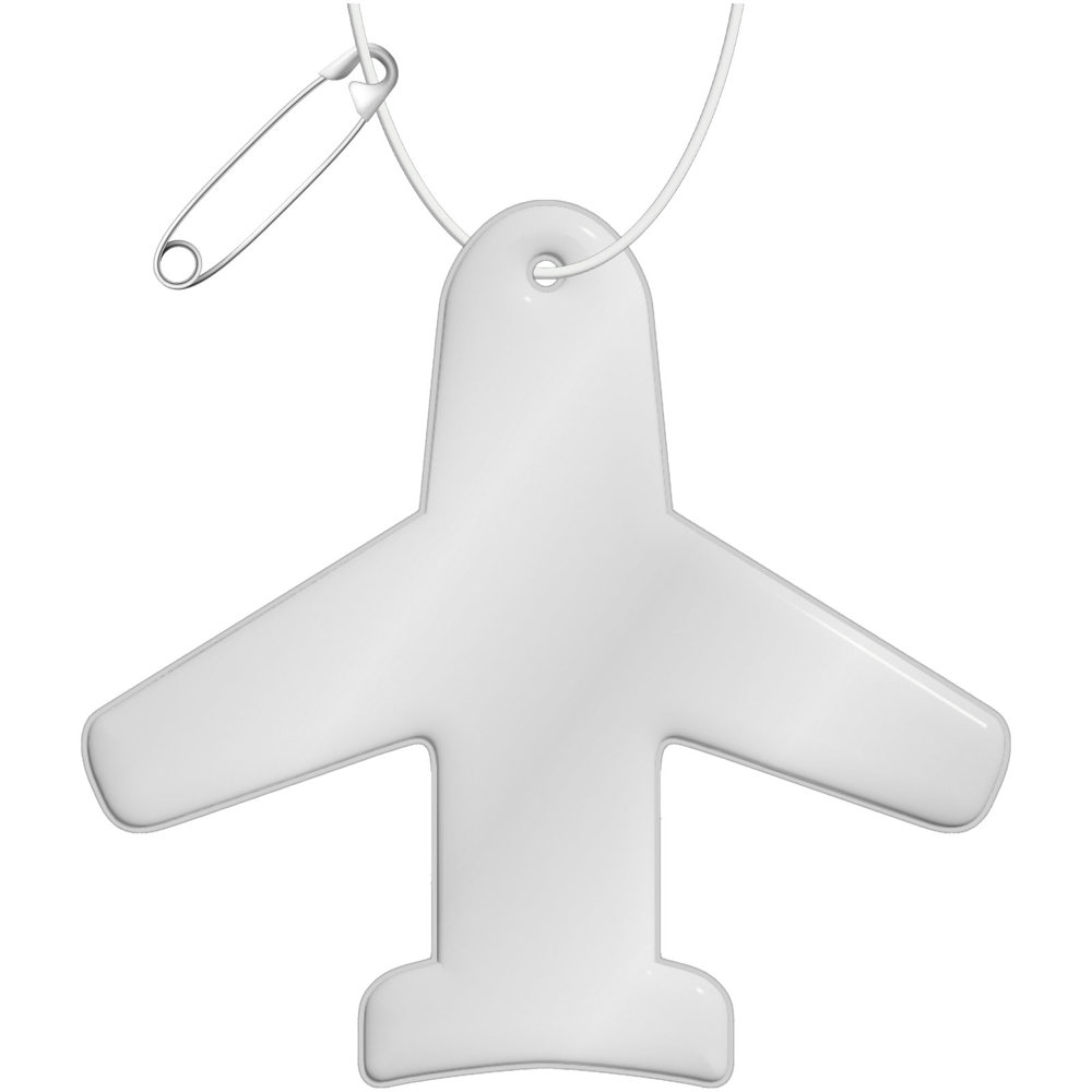 RFX™ H-09 Reflektierender PVC-Anhänger Flugzeugs - weiss