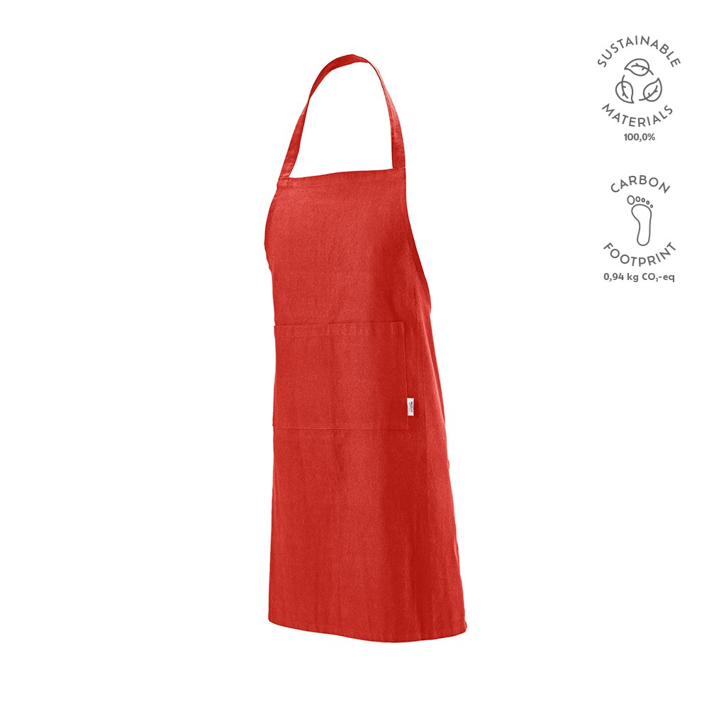 Rubens Schürze aus recy.Baumwolle 180 g/m² - Rot
