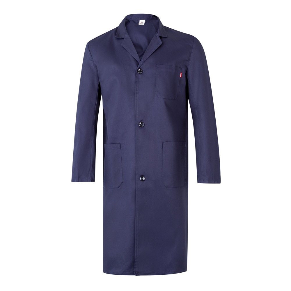 VL DANU. Kittel aus Twill (175 g/m²), aus Baumwolle (35 %) und Polyester (65 %) - Blau