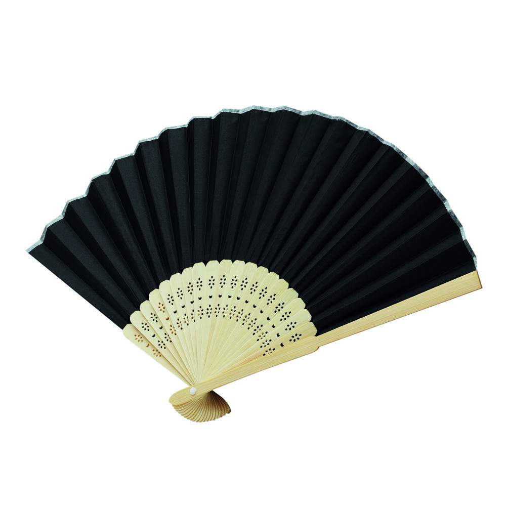 BAMBOO COOL - Faltbarer Fächer - schwarz