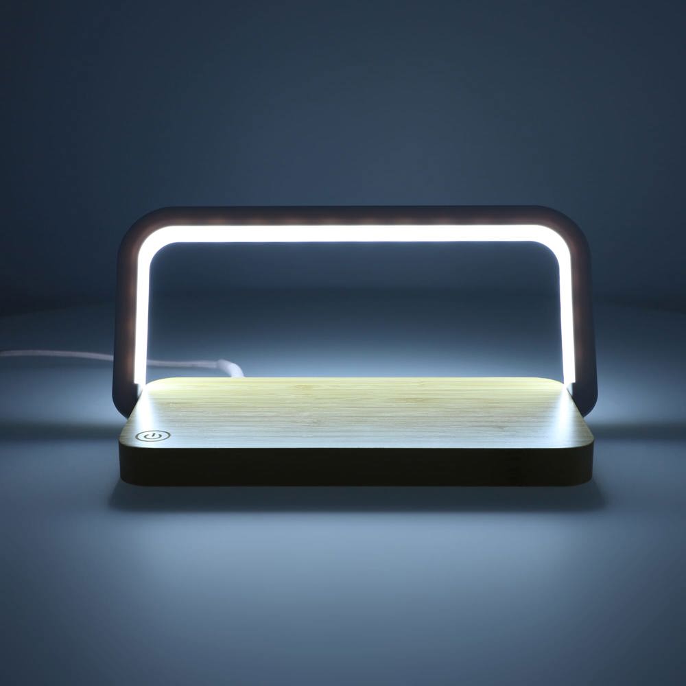 15-W-Wireless-Ladegerät mit dimmbarer LED-Lampe