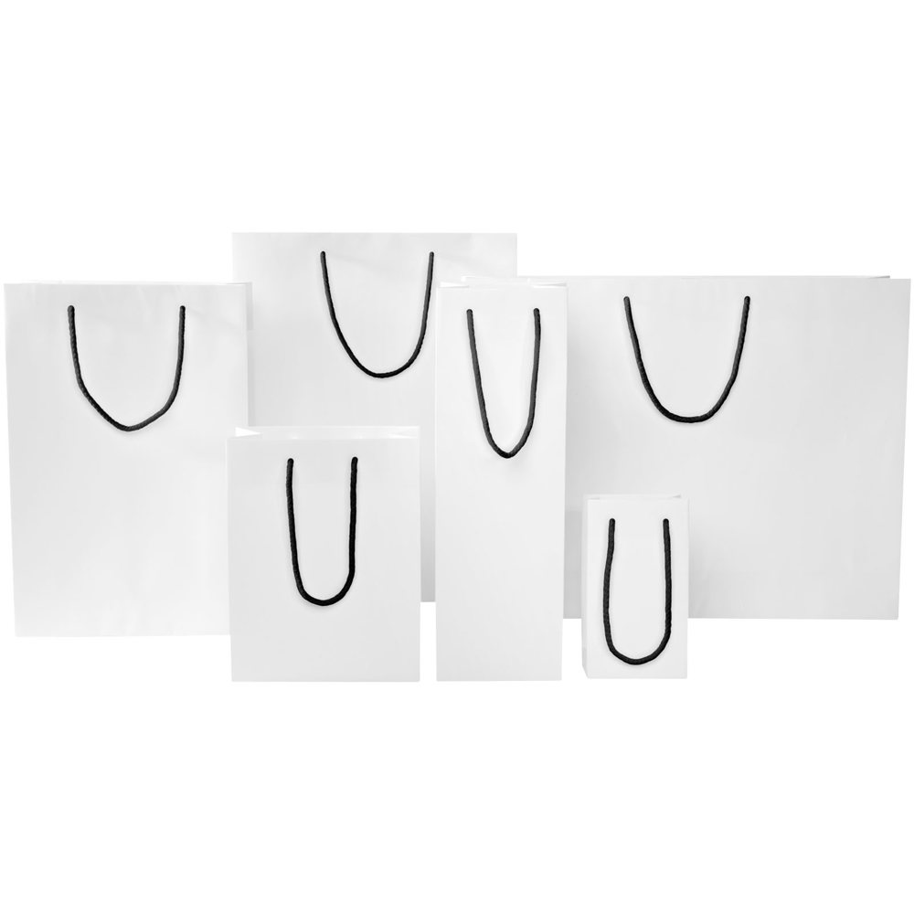 Handgefertigte 170 g/m² Weinflaschentüte aus Integra-Papier mit Kunststoff Kordelgriffen – 12 × 9 × 37 cm