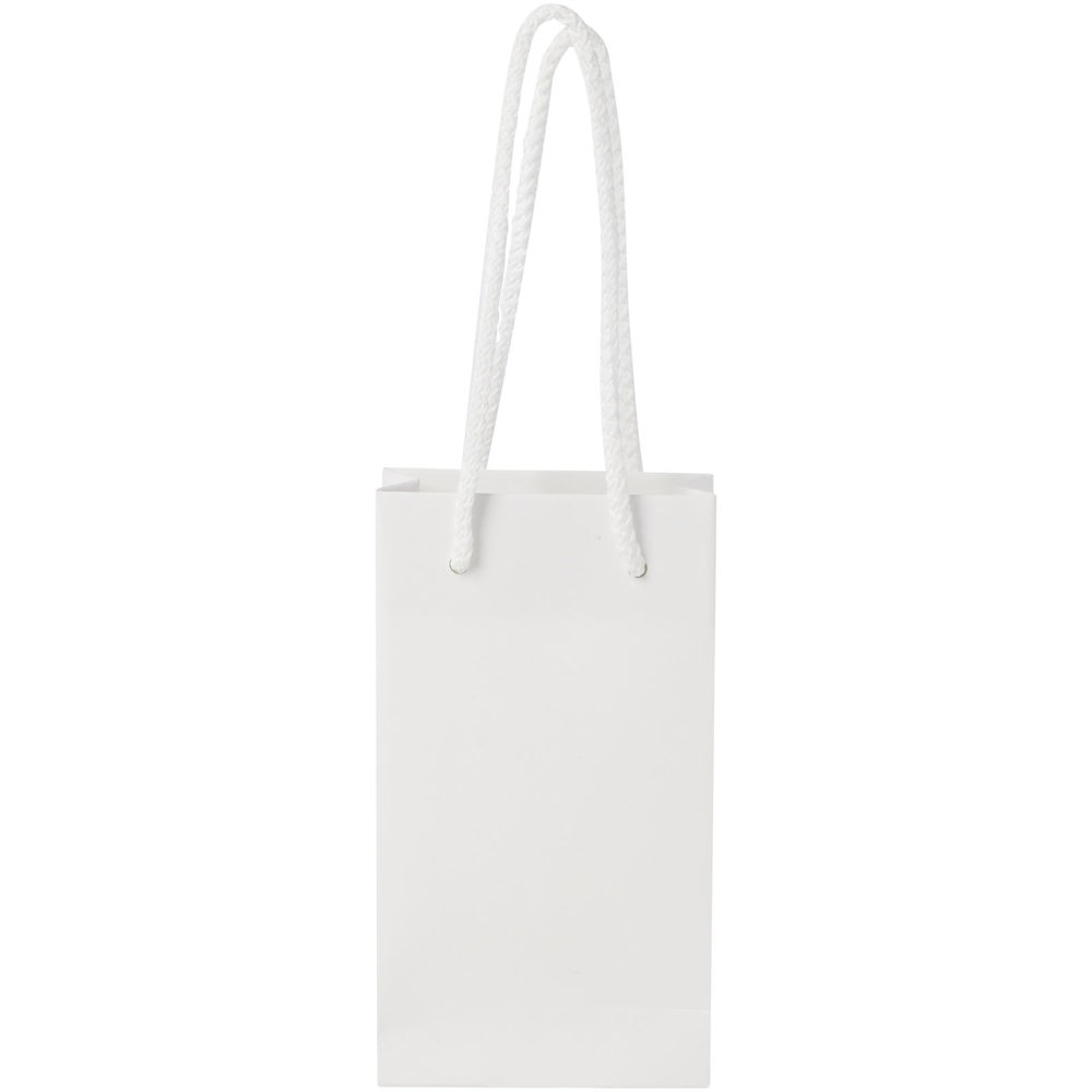 Handgefertigte 170 g/m² Integra-Papiertüte mit Kunststoff Kordelgriffen – 9,5 × 4 × 17 cm